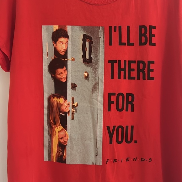 Friends VGUC red t shirt, “I’ll Be There For You” with decal. Size XL - Picture 2 of 6